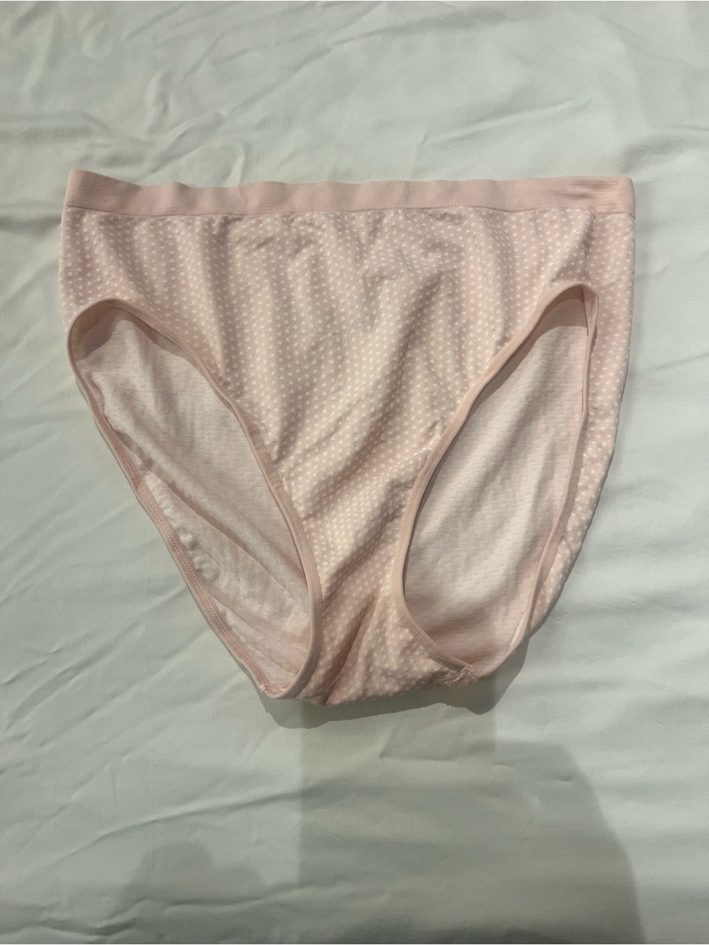 Classic Cotton High-Waist Bikini Briefs in Light Pink